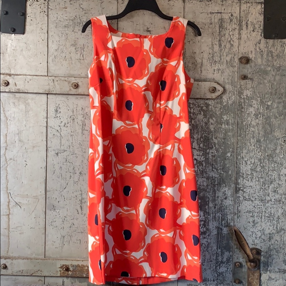 AGB orange/coral floral dress 14